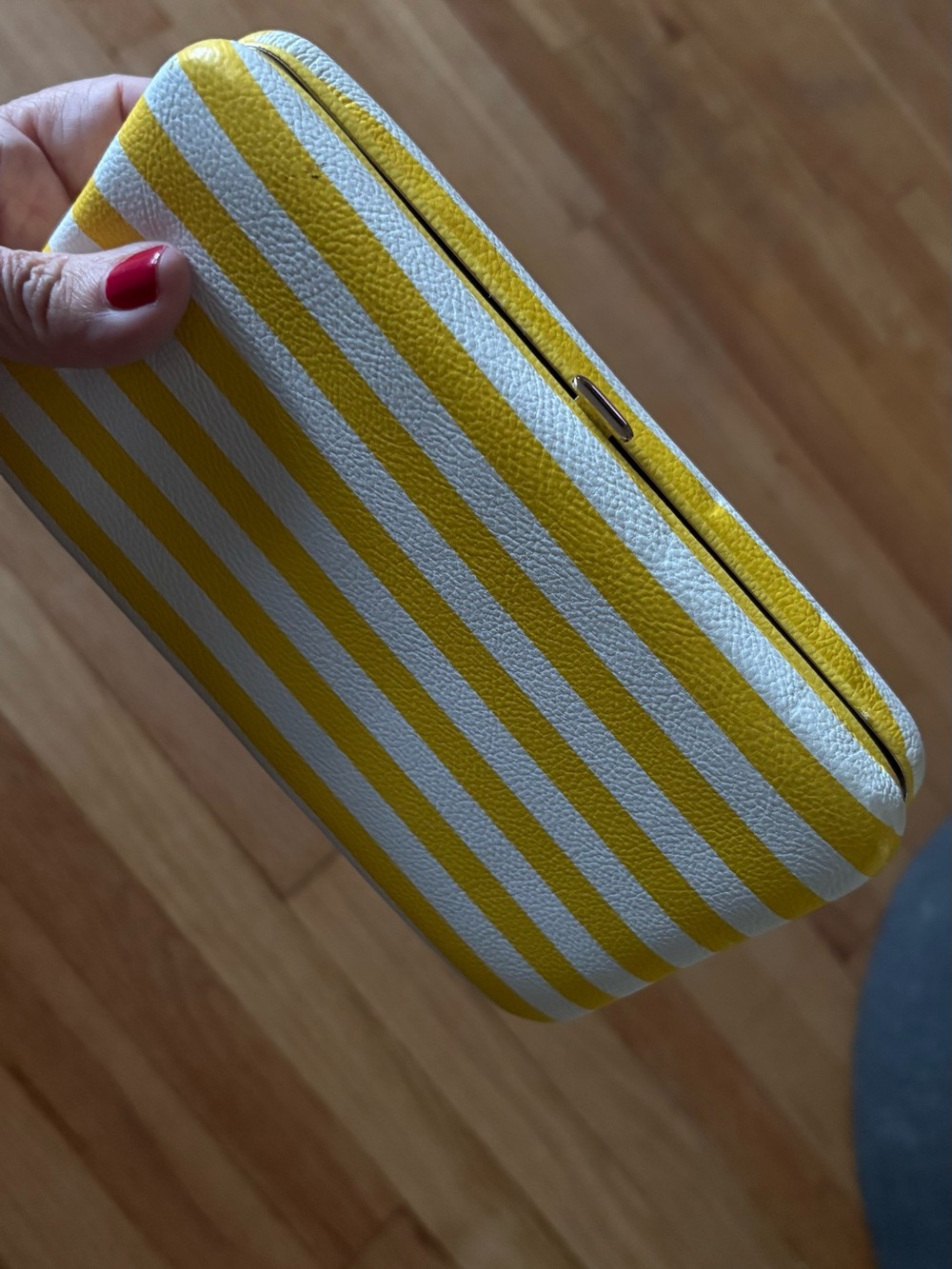 Merona Yellow and White Striped wallet